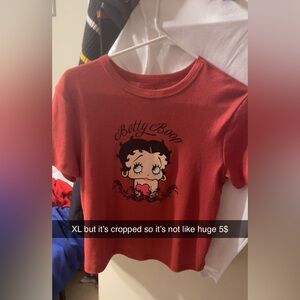 Betty boop cropped shirt